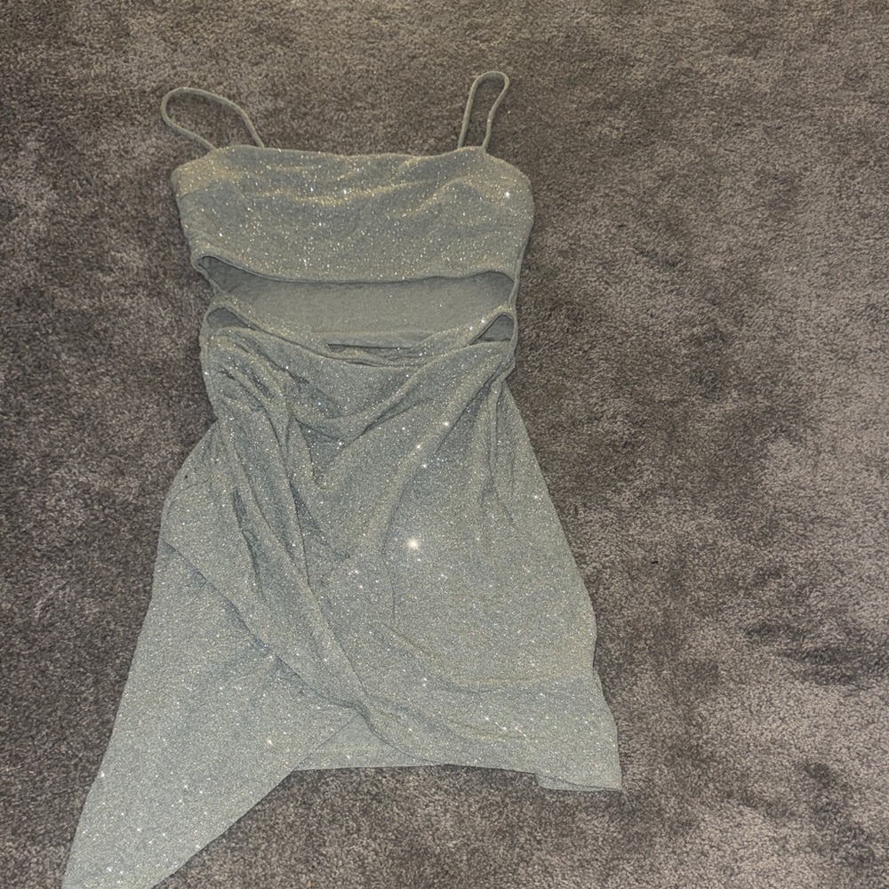 Elegant Green  Glitter Dress